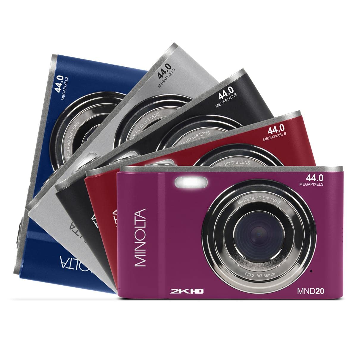 Minolta MND20 44 MP / 2.7K Ultra HD Digital Camera (Black)