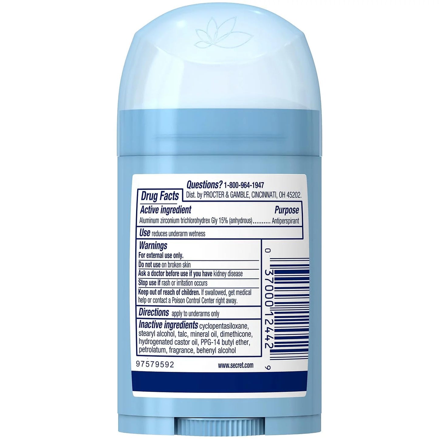 Secret Anti-Perspirant Deodorant Wide Solid Powder Fresh, 1.7 Ounce (Pack of 3)
