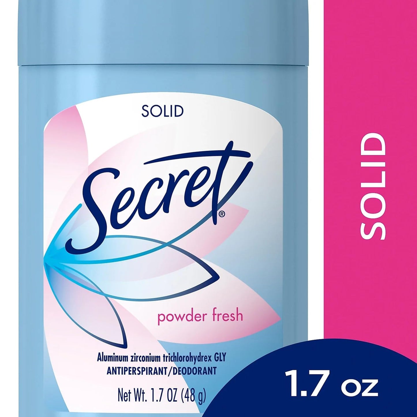 Secret Anti-Perspirant Deodorant Wide Solid Powder Fresh, 1.7 Ounce (Pack of 3)