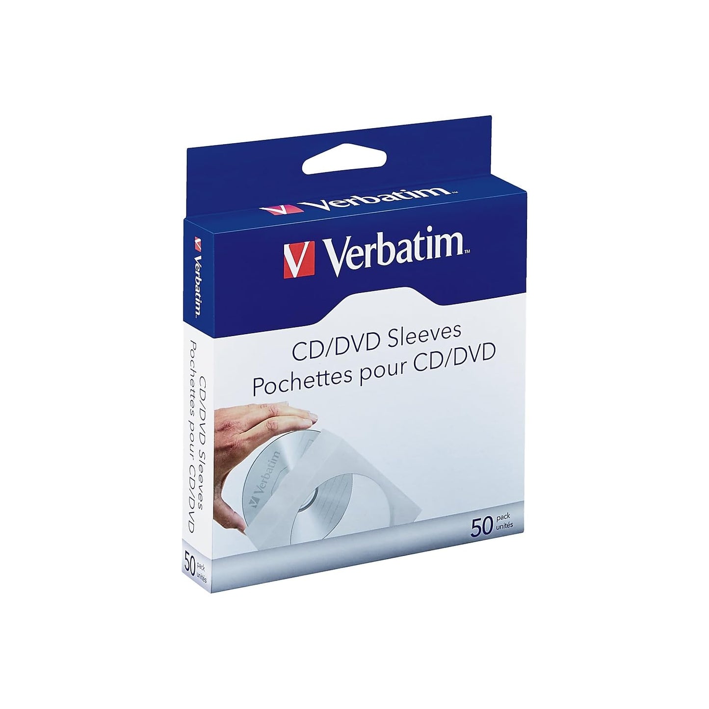 Verbatim CD/DVD Paper Sleeves-with Clear Window 100pk