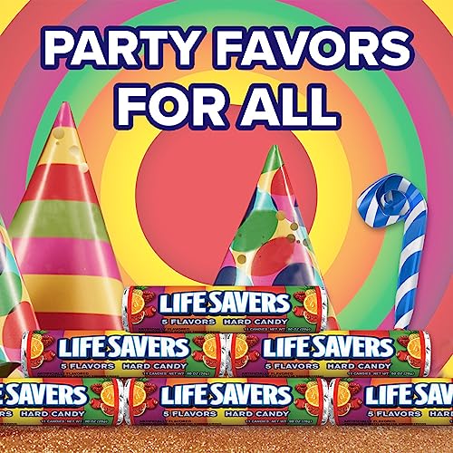LIFE SAVERS 5 Flavors Hard Candy Rolls, 1.14 Ounce - 10 Count (Pack of 2)