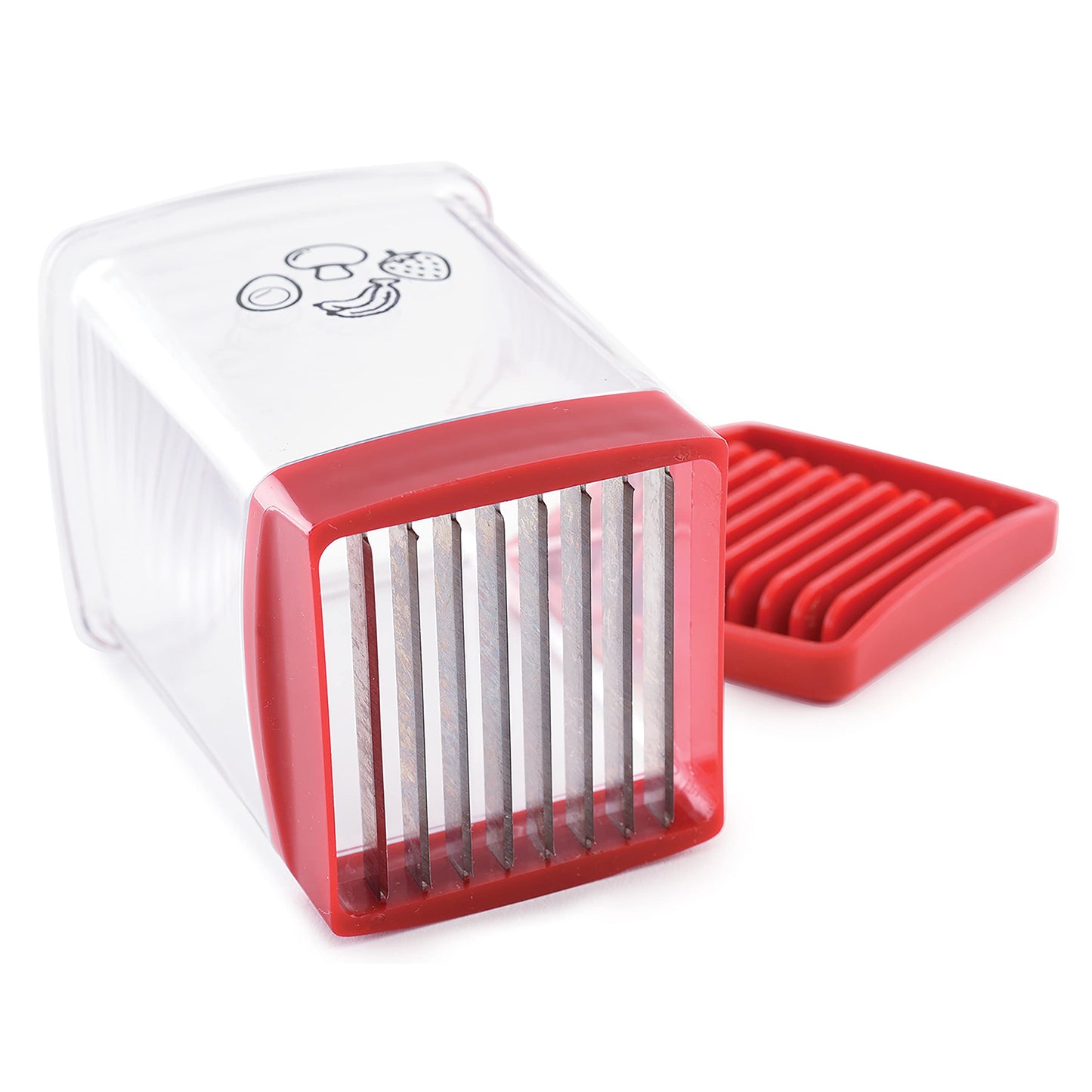 Norpro Speed Slicer with Push Plate, Red, 3"L x 3"W x 4.25"H