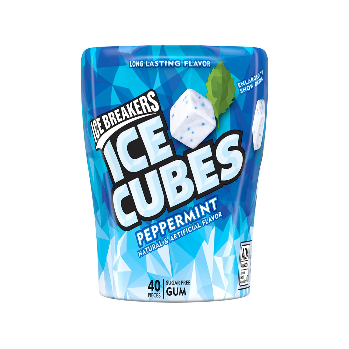 ICE BREAKERS Ice Cubes Spearmint Sugar Free Chewing Gum Bottles, 3.24 oz (6 Count, 40 Pieces)