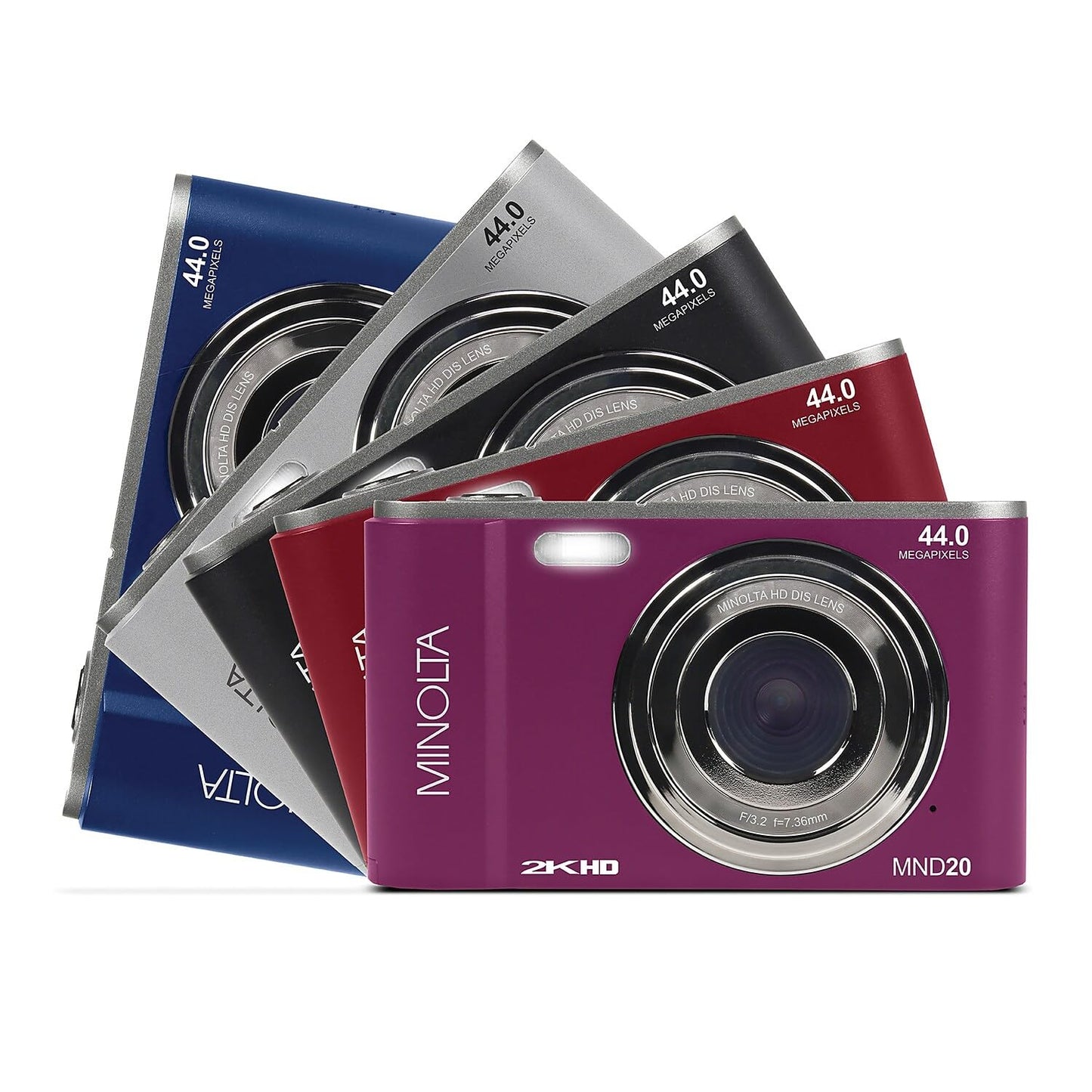 Minolta MND20 44 MP / 2.7K Ultra HD Digital Camera (Black)