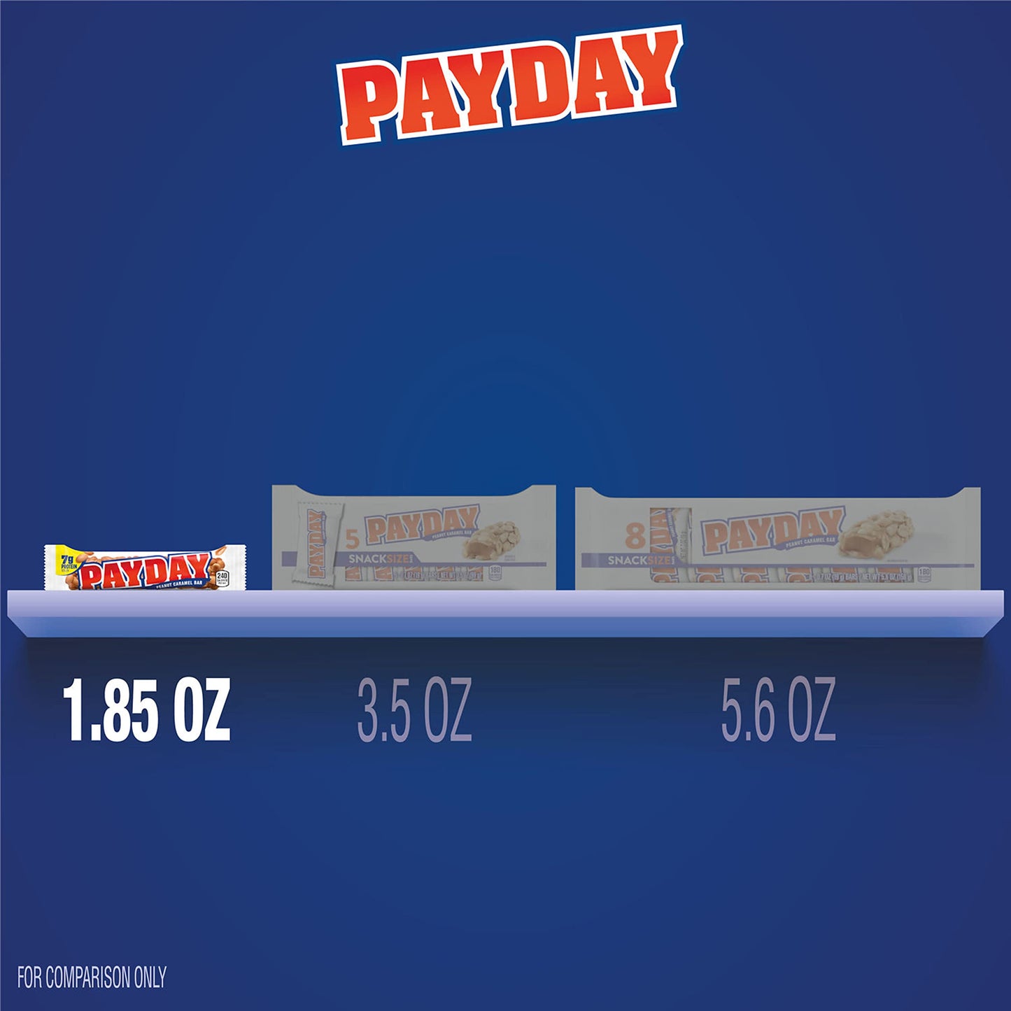 PAYDAY Peanut Caramel, Halloween Candy Bars, 1.85 oz (24 Count)