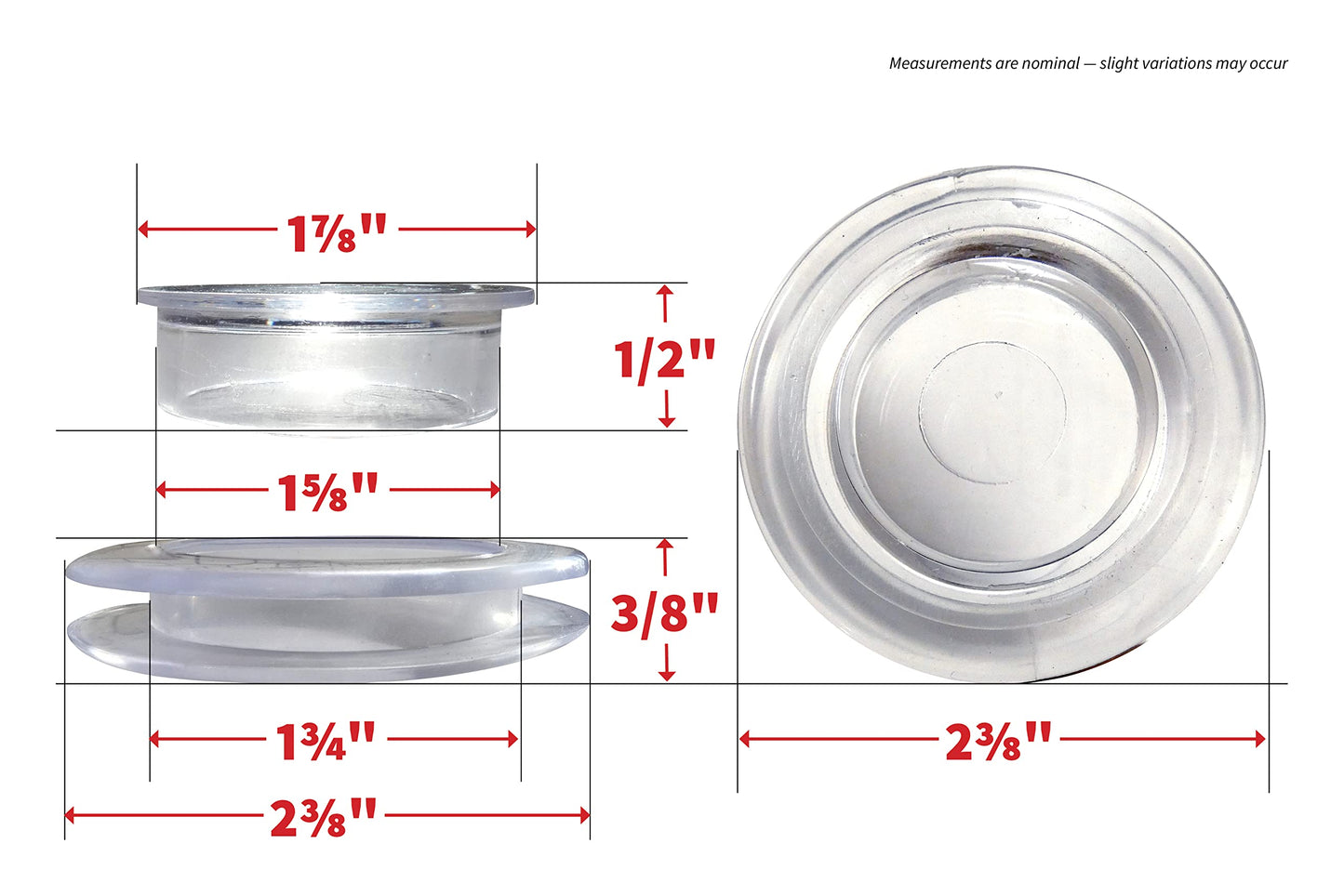 Shepherd Hardware 8530E Umbrella Ring, Transparent