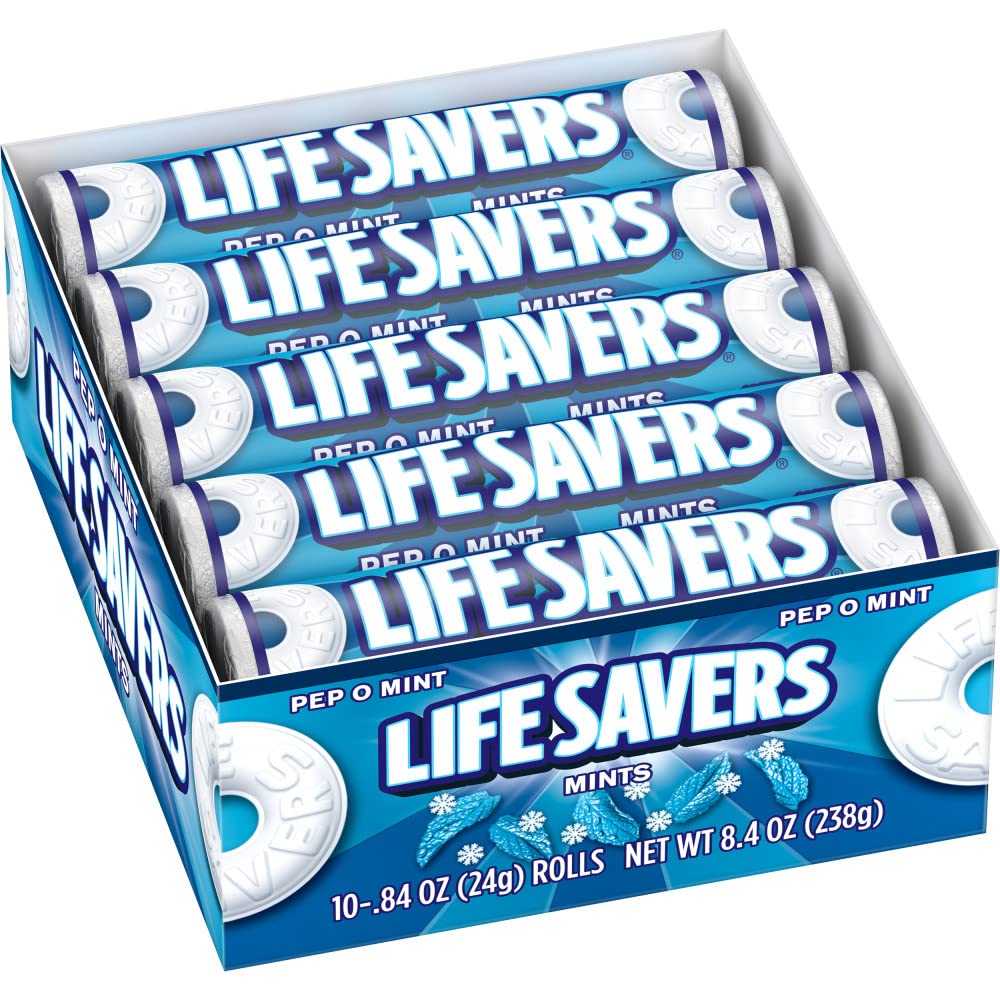 LIFE SAVERS 5 Flavors Hard Candy Rolls, 1.14 Ounce - 10 Count (Pack of 2)