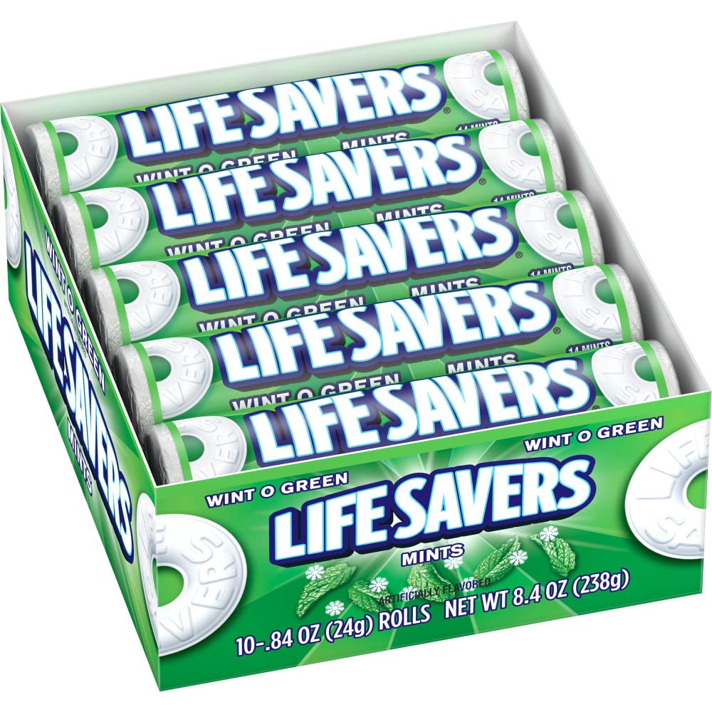 LIFE SAVERS 5 Flavors Hard Candy Rolls, 1.14 Ounce - 10 Count (Pack of 2)