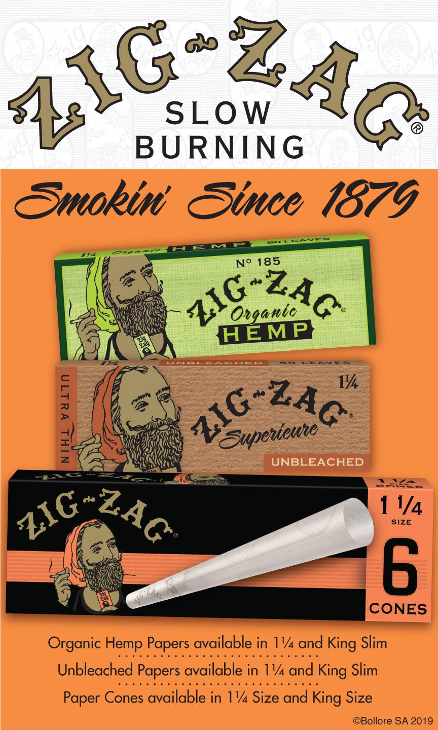 ZIG-ZAG Rolling Papers French Orange 1 1/4 (6 Booklets)
