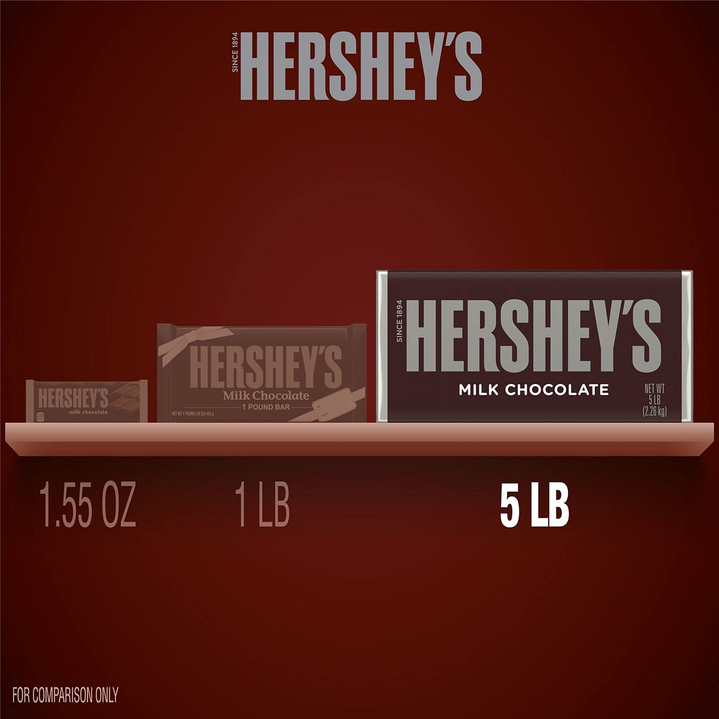HERSHEY'S Milk Chocolate Candy Bars, 1.55 oz (36 Count)