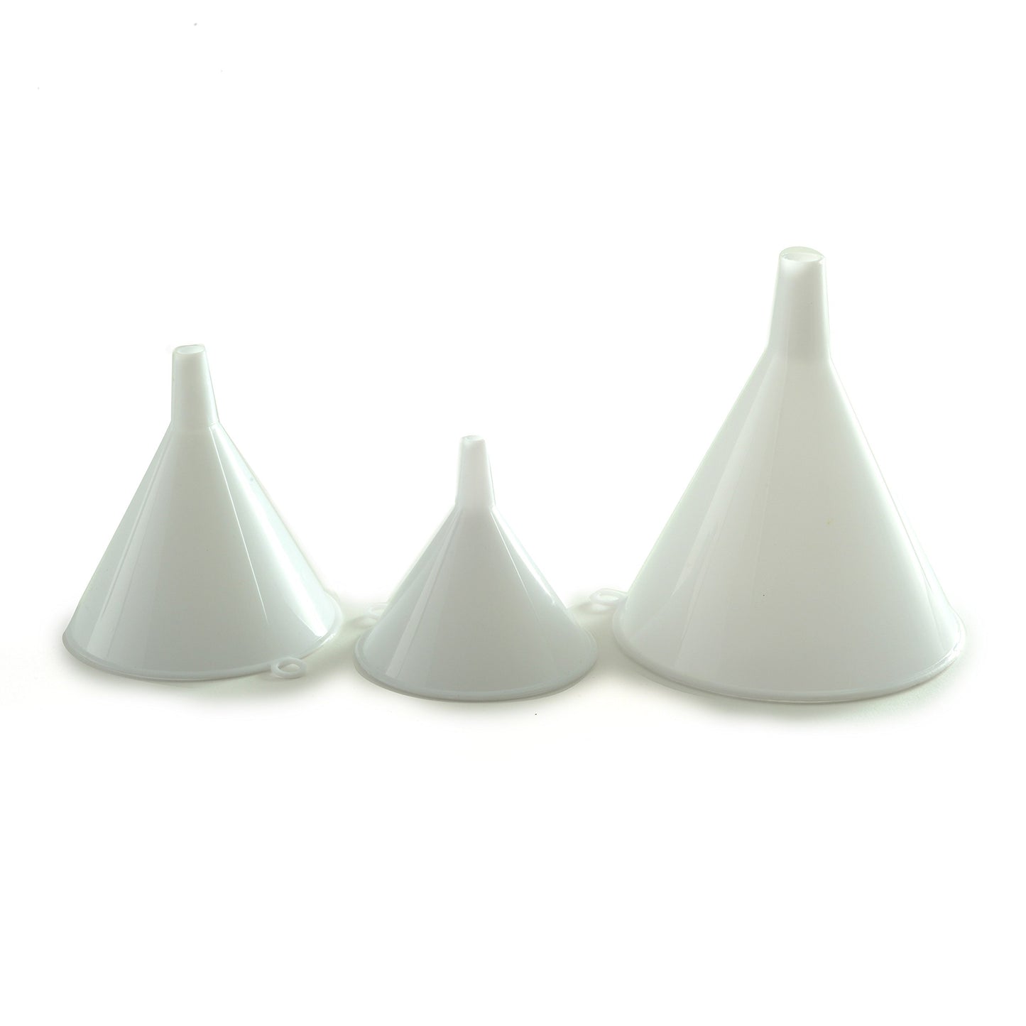 Norpro Plastic Funnel, Set of 3, Set of Three, White