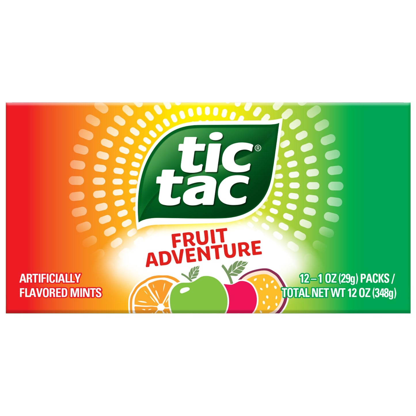 Tic Tac, Fruit Adventure Mints, Bulk 12 Pack, On-The-Go Refreshment, 1 Oz Each