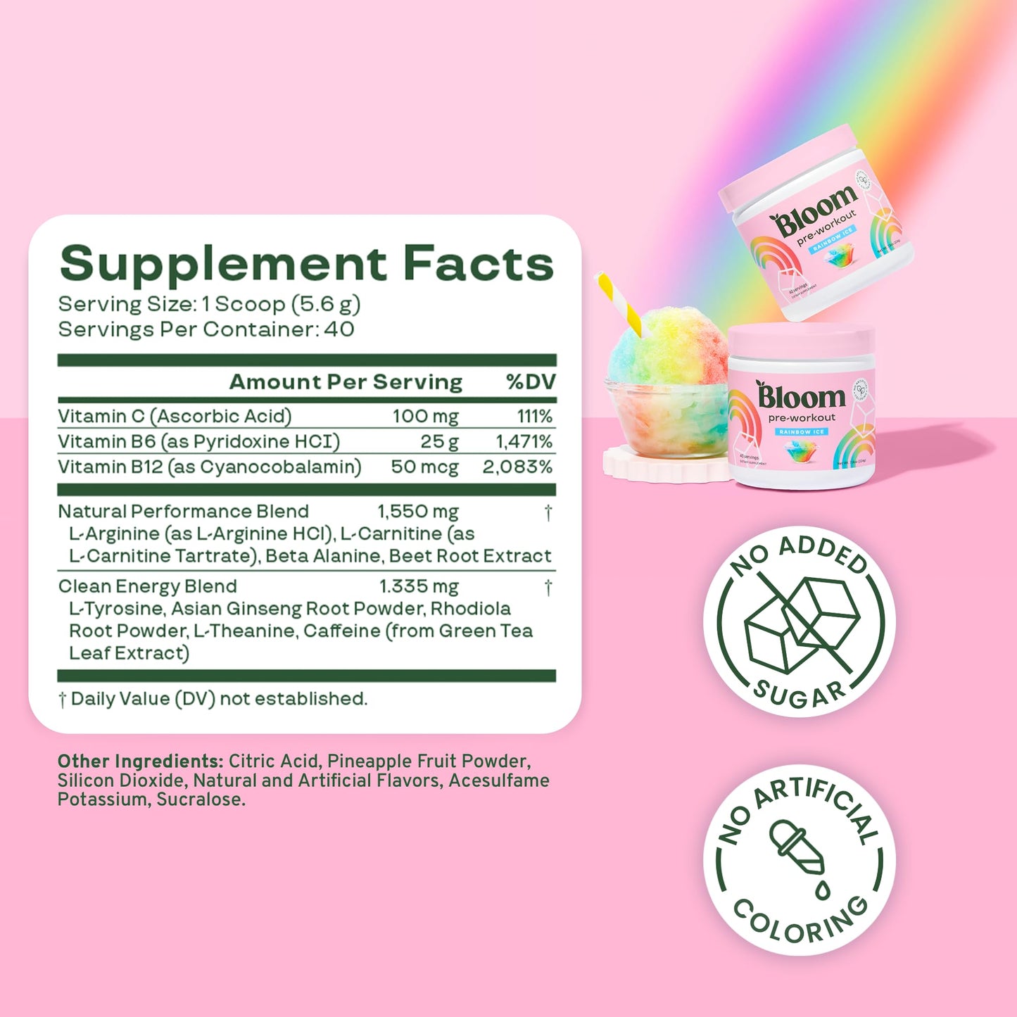 Bloom Nutrition Original Pre Workout Powder, Amino Energy with Beta Alanine, 85mg Natural Caffeine from Green Tea Extract, Sugar Free & Keto Friendly Drink Mix for Low Intensity Workouts, Fruit Punch