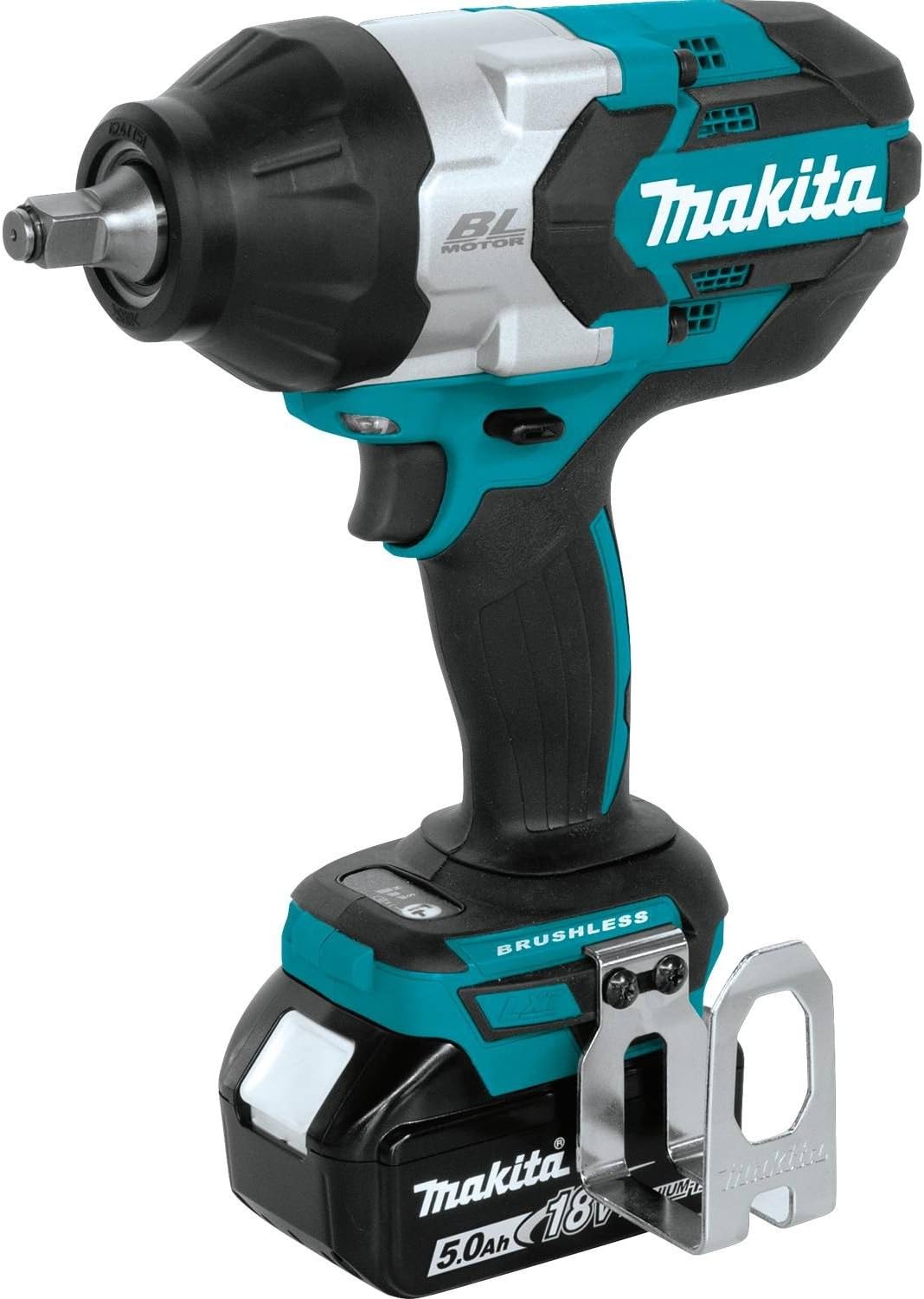 Makita XWT08Z 18V LXT® Lithium-Ion Brushless Cordless High-Torque 1/2" Sq. Drive Impact Wrench, Tool Only