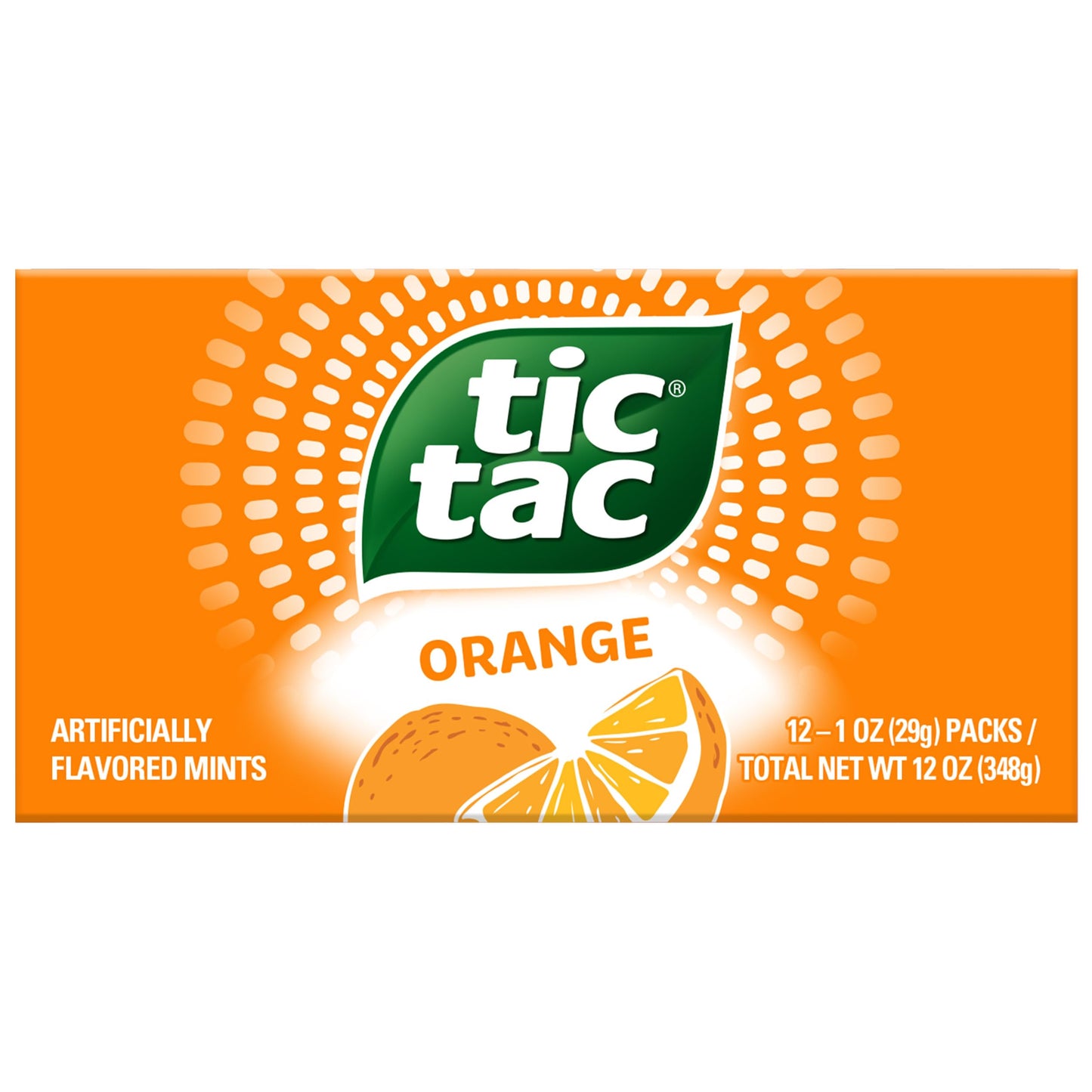 Tic Tac Orange Flavored Mints, Bulk 12 Pack, On-The-Go Refreshment, 1 Oz Each