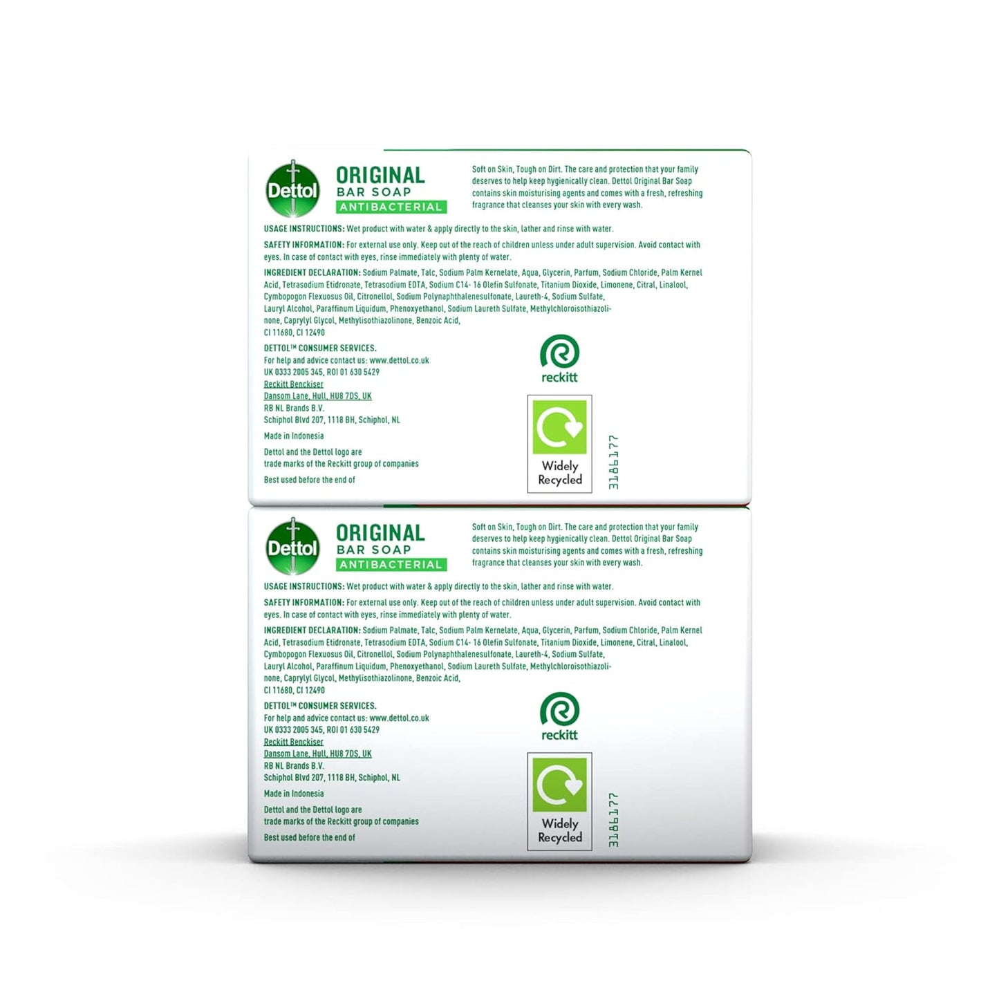 Dettol Anti Bacterial Original Soap 100g Twin Pack Dermatologically Tested