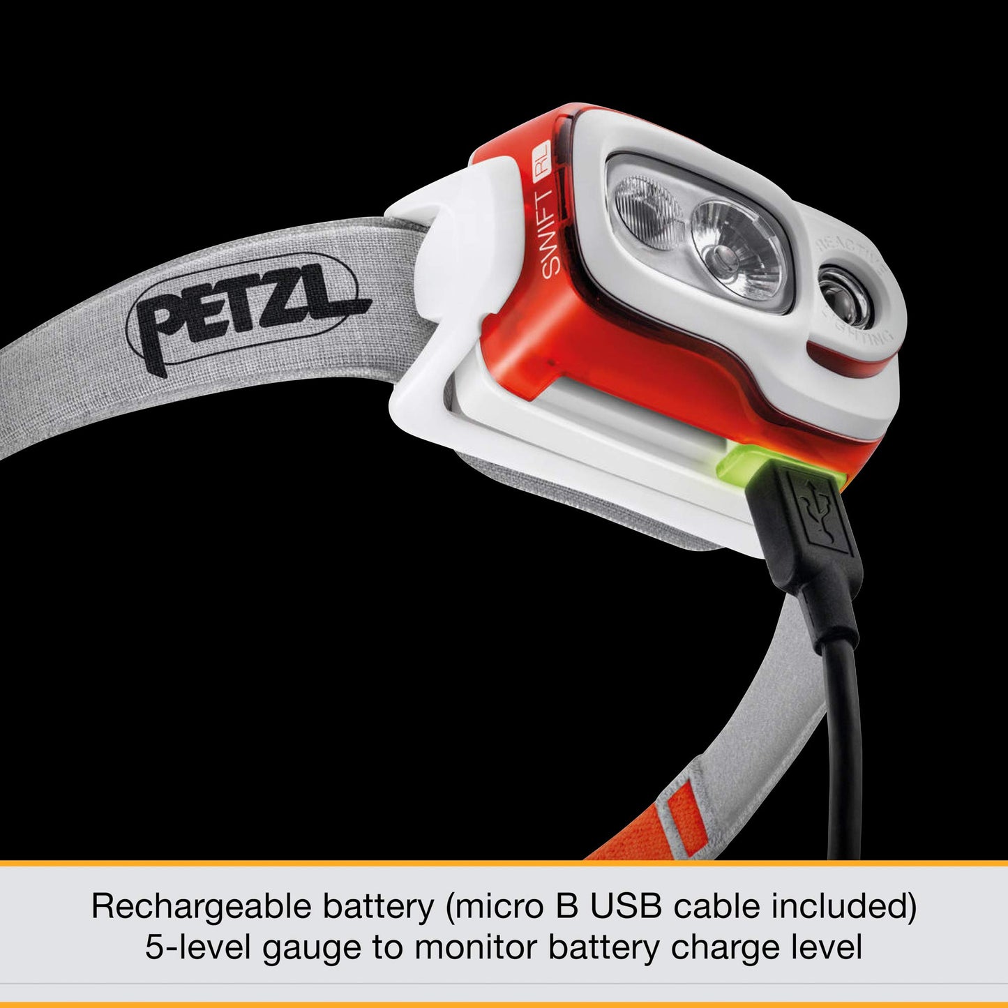 PETZL, Swift RL Rechargeable Headlamp with 900 Lumens & Automatic Brightness Adjustment