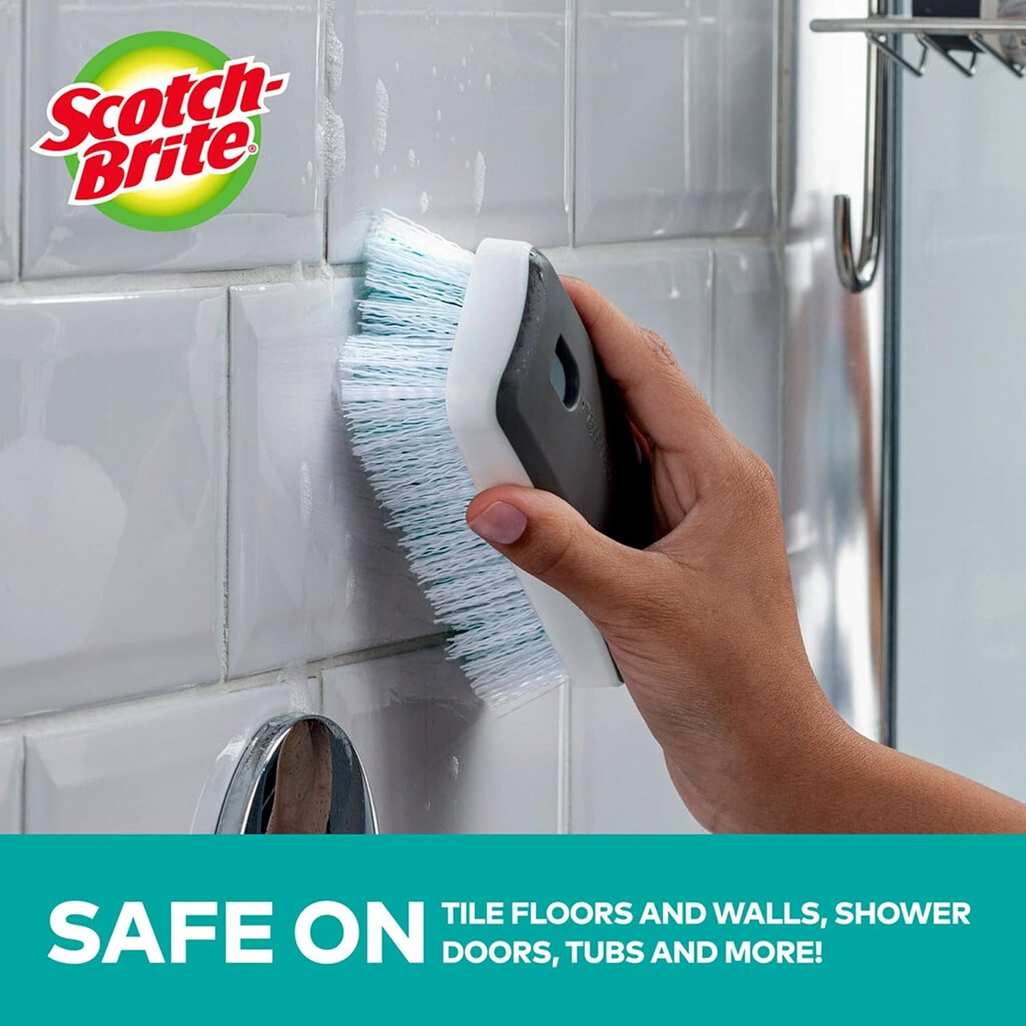 Scotch-Brite Deep Clean Brush, For Tile Floors and Walls, Shower Doors, Tubs, and More