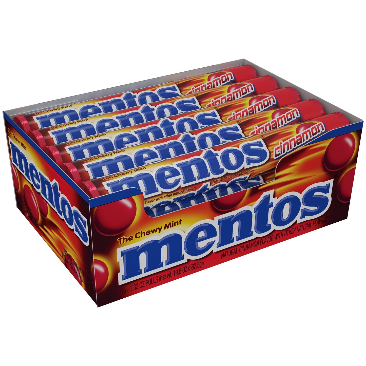 Mentos Chewy Mint Candy Roll, Mint, Non Melting, Party, 14 Pieces (Bulk Pack of 15) - Packaging May Vary