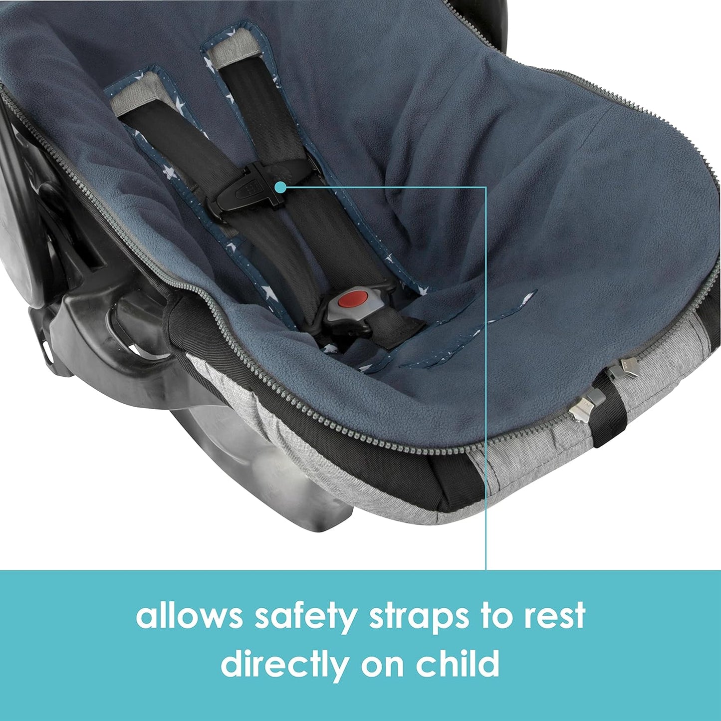 JJ Cole Baby Bundle 365 – Baby Car Seat Cover & Stroller Accessory – Lightweight Baby Bunting for Year Round Comfort