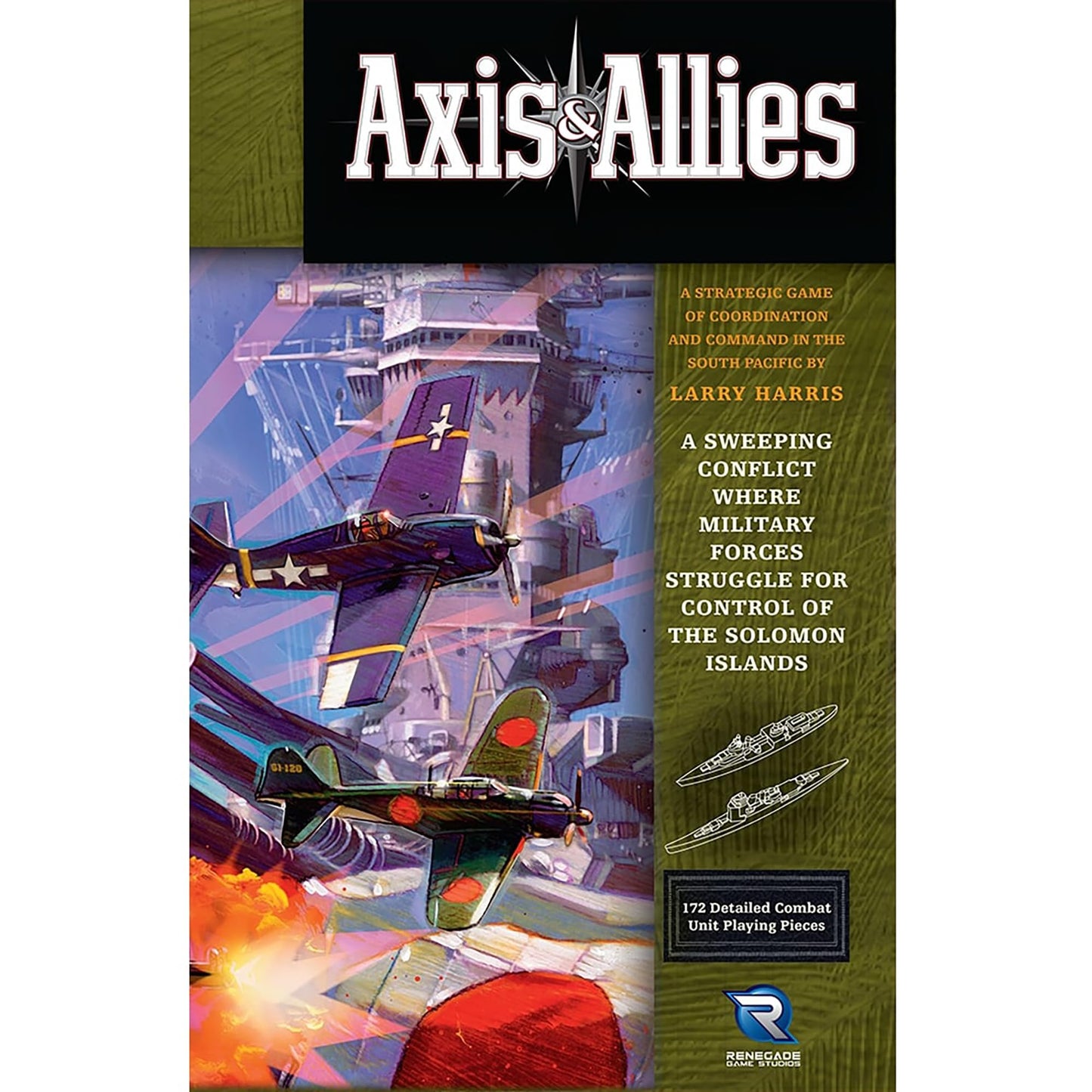 Renegade Game Studios: Axis & Allies - Guadalcanal - Strategy Board Game, Control of The Soloman Islands, Set in 1942, Ages 13+, 2 Players, 120-80 Min