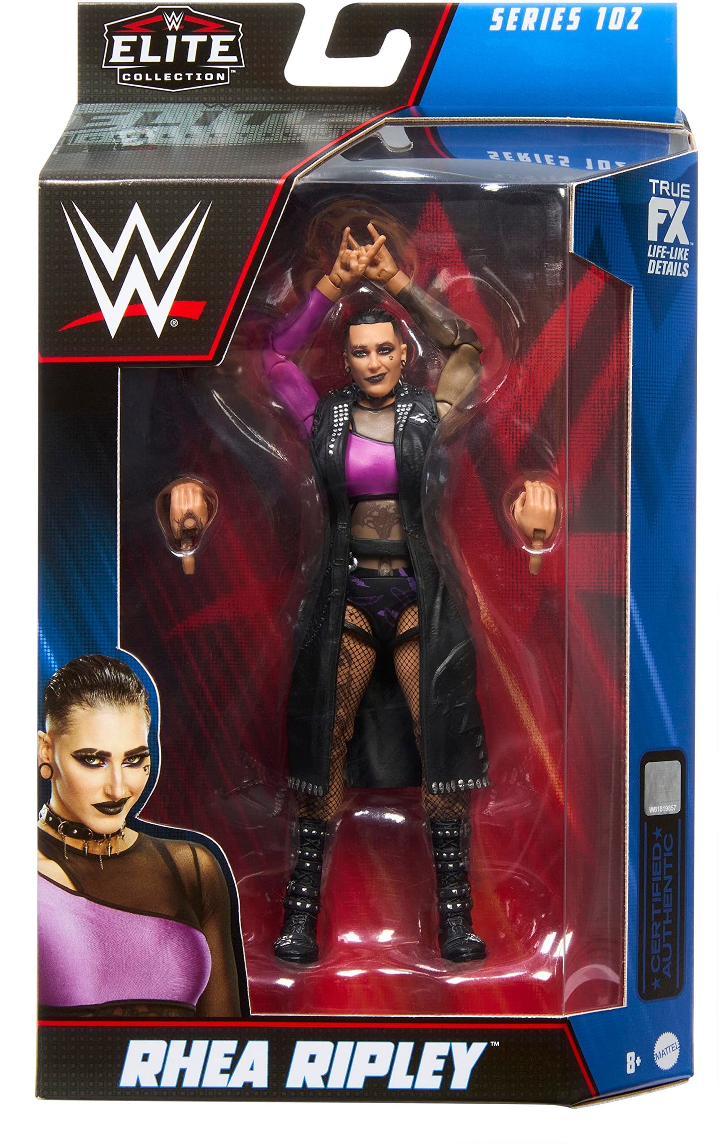 Mattel WWE Rhea Ripley Elite Collection Action Figures, Deluxe Articulation & Life-like Detail with Iconic Accessories, 6 in