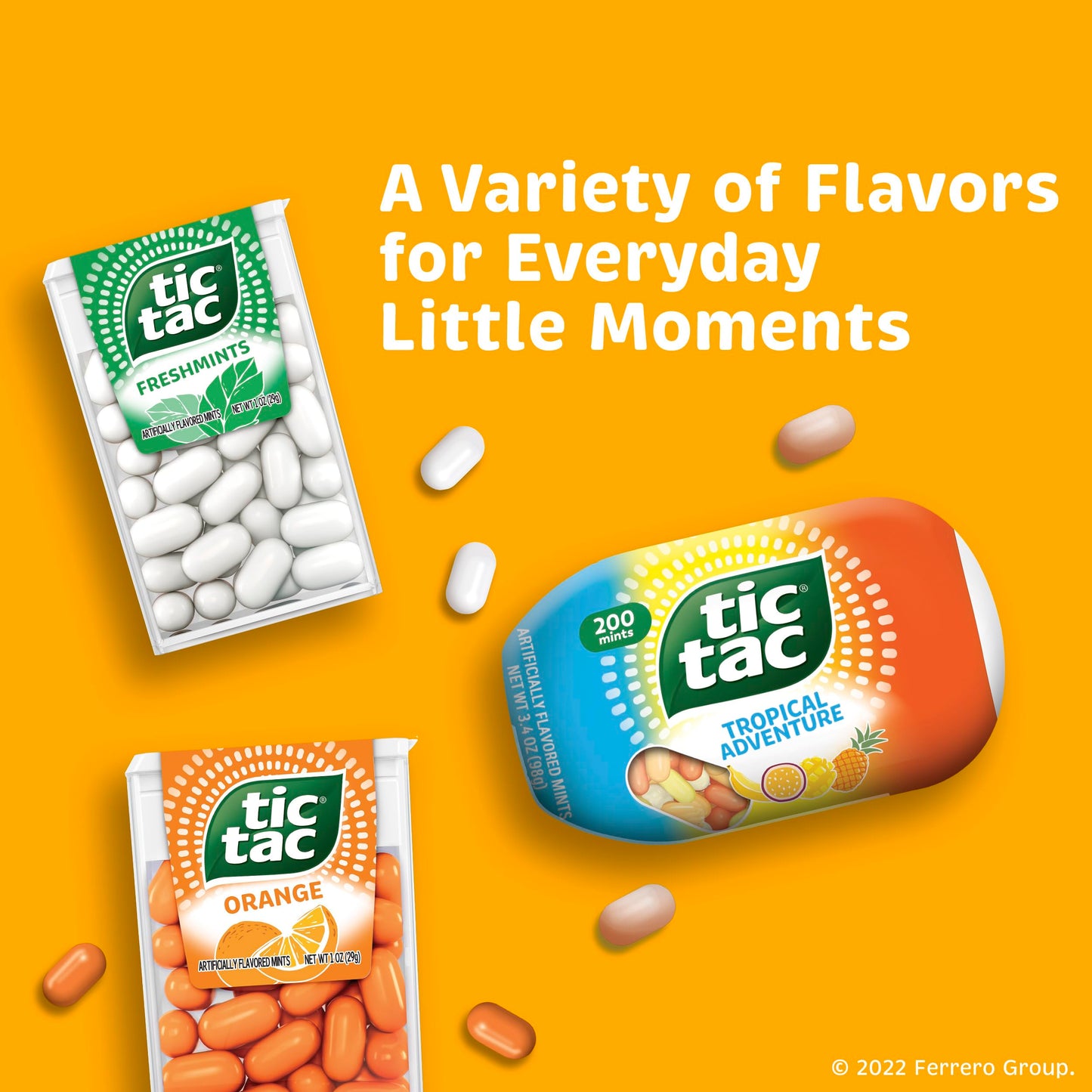 Tic Tac, Fruit Adventure Mints, Bulk 12 Pack, On-The-Go Refreshment, 1 Oz Each