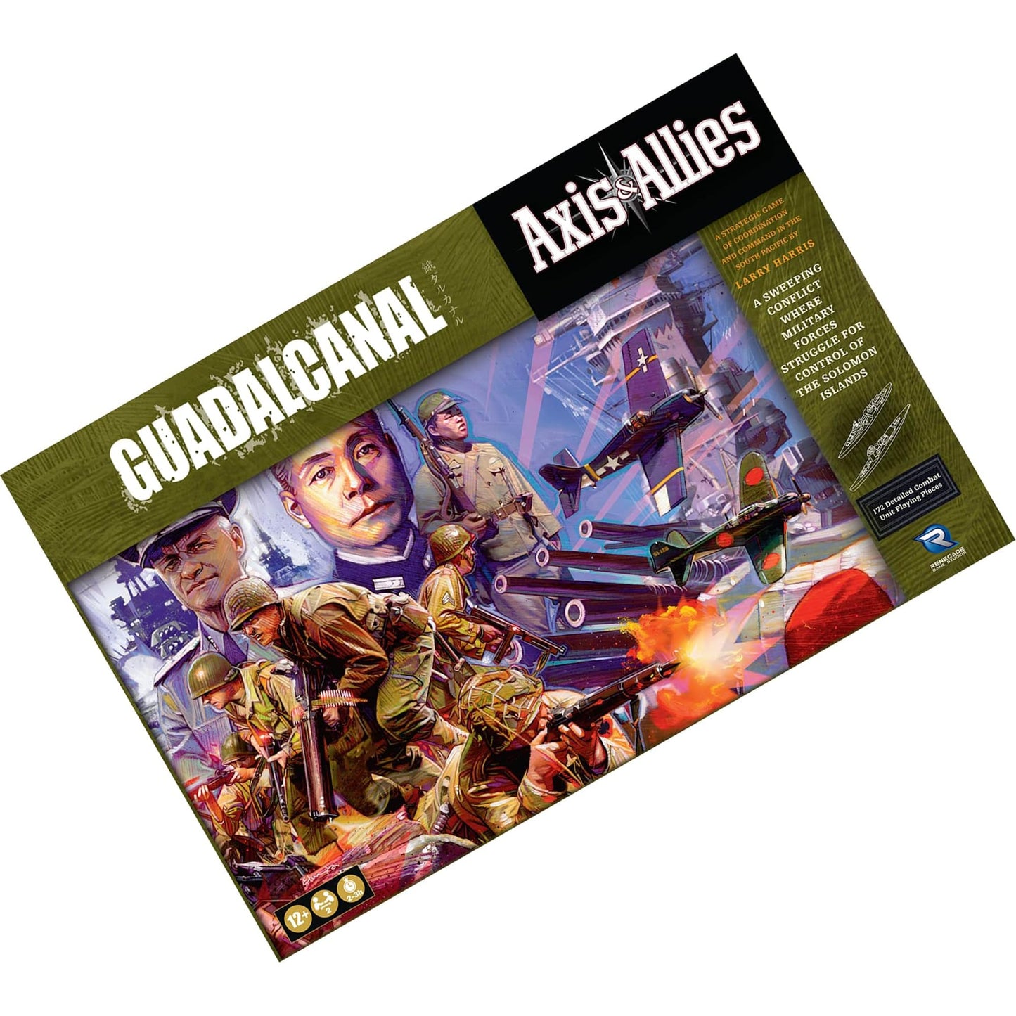 Renegade Game Studios: Axis & Allies - Guadalcanal - Strategy Board Game, Control of The Soloman Islands, Set in 1942, Ages 13+, 2 Players, 120-80 Min