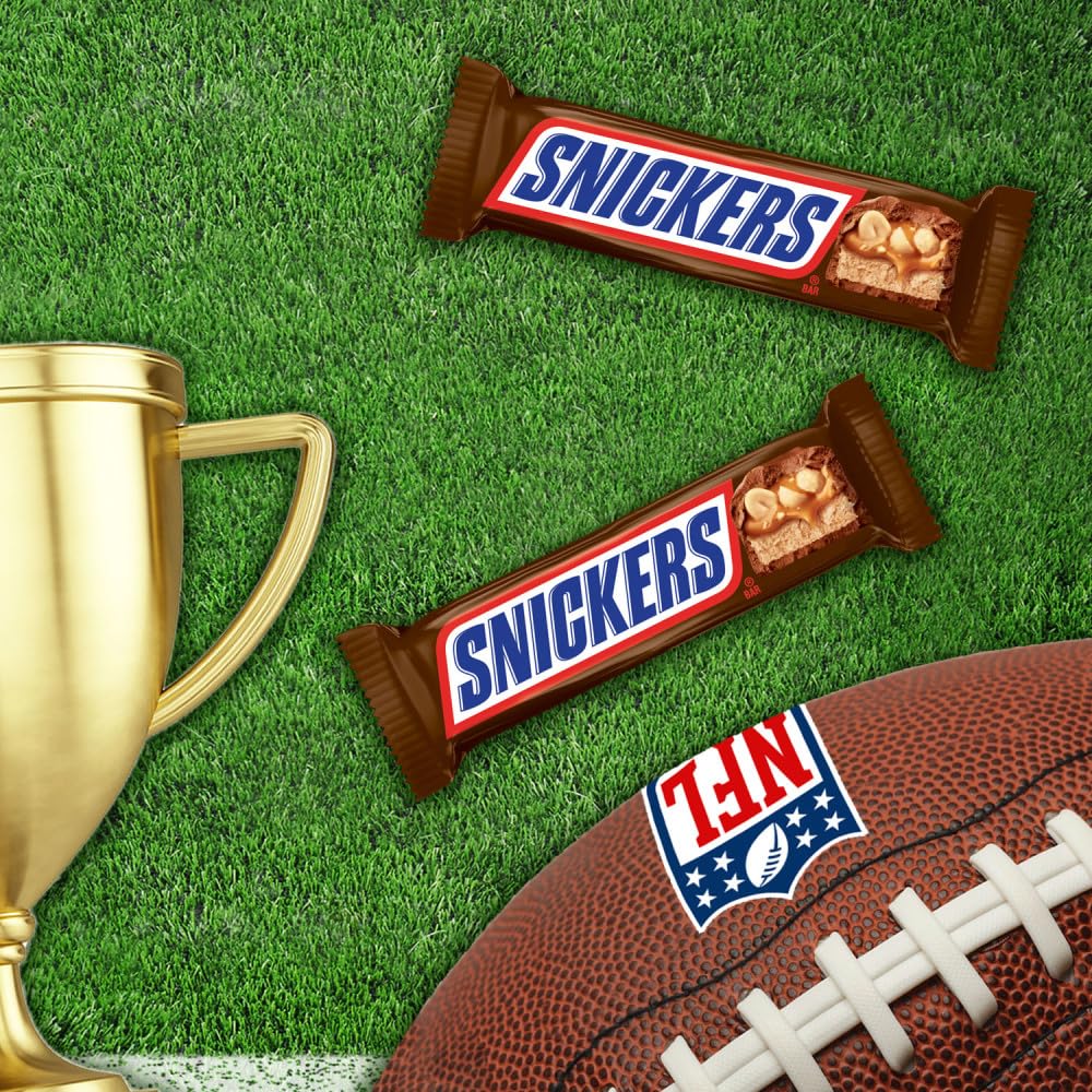 SNICKERS Full Size Bulk Milk Chocolate Candy Bars, 1.86 oz Bar, 48 ct Box