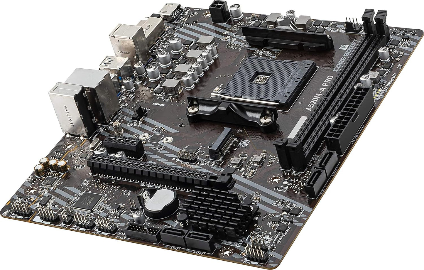 MSI A520M-A PRO Gaming Motherboard (AMD Ryzen 5000, AM4, DDR4, PCIe 3.0, SATA 6Gb/s, M.2, USB 3.2 Gen 1, DVI/HDMI, Micro-ATX)