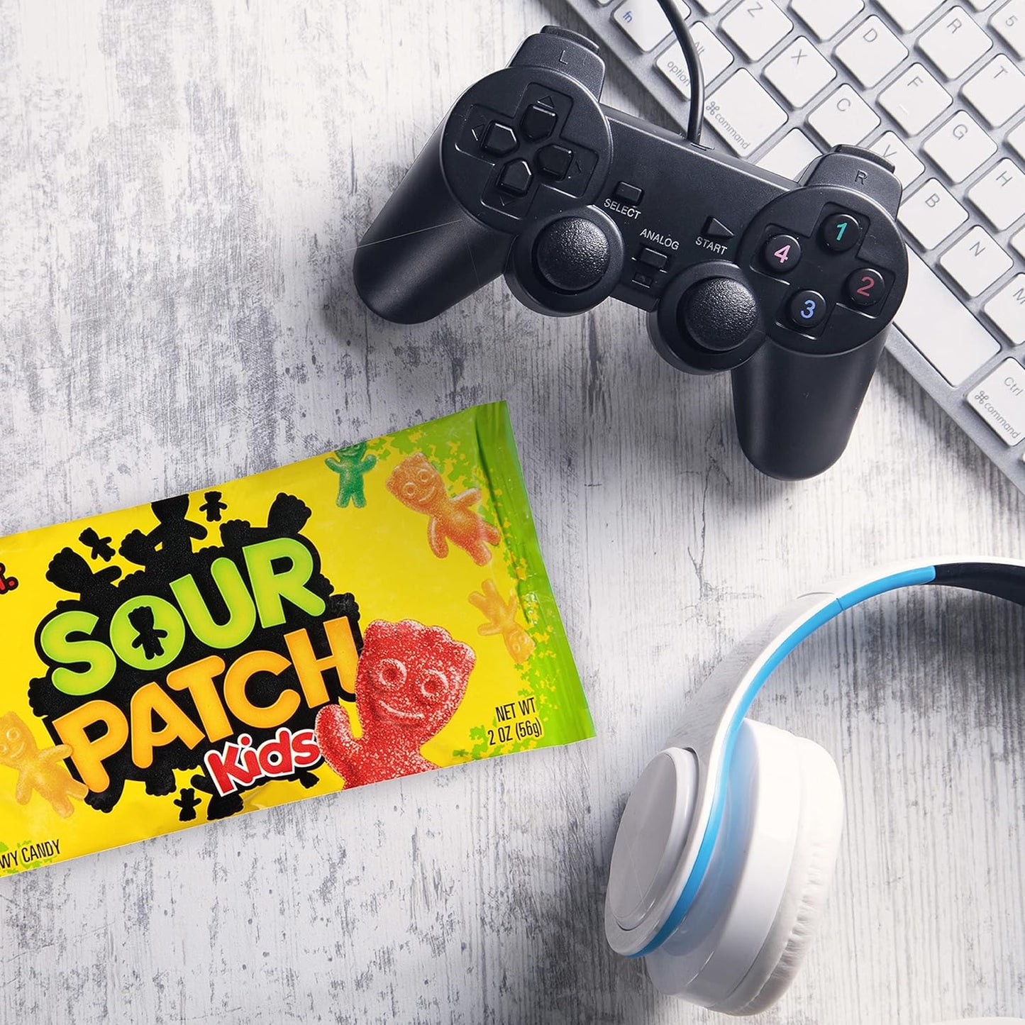 SOUR PATCH KIDS Soft & Chewy Candy, Halloween Candy, 24 - 2 oz Bags