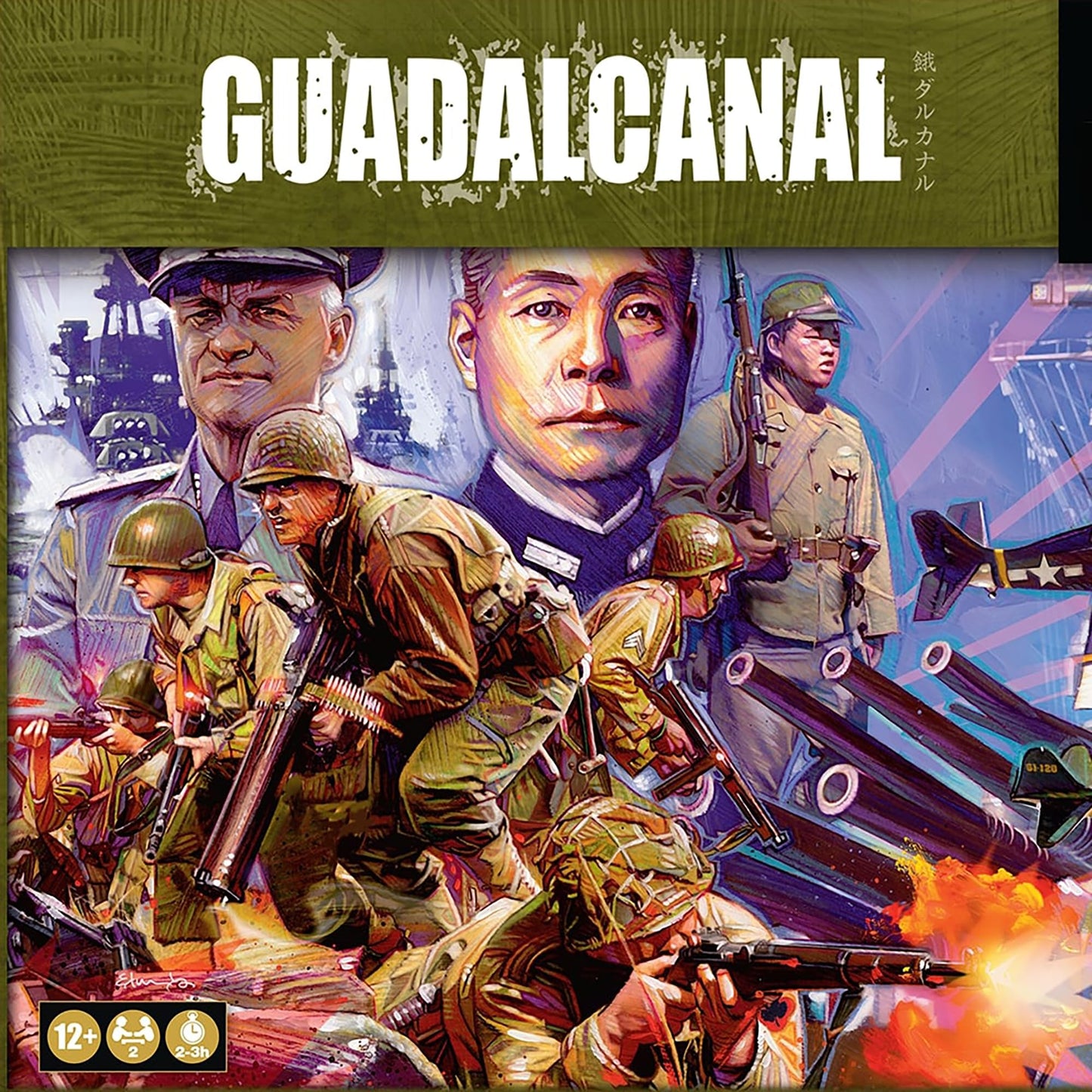 Renegade Game Studios: Axis & Allies - Guadalcanal - Strategy Board Game, Control of The Soloman Islands, Set in 1942, Ages 13+, 2 Players, 120-80 Min