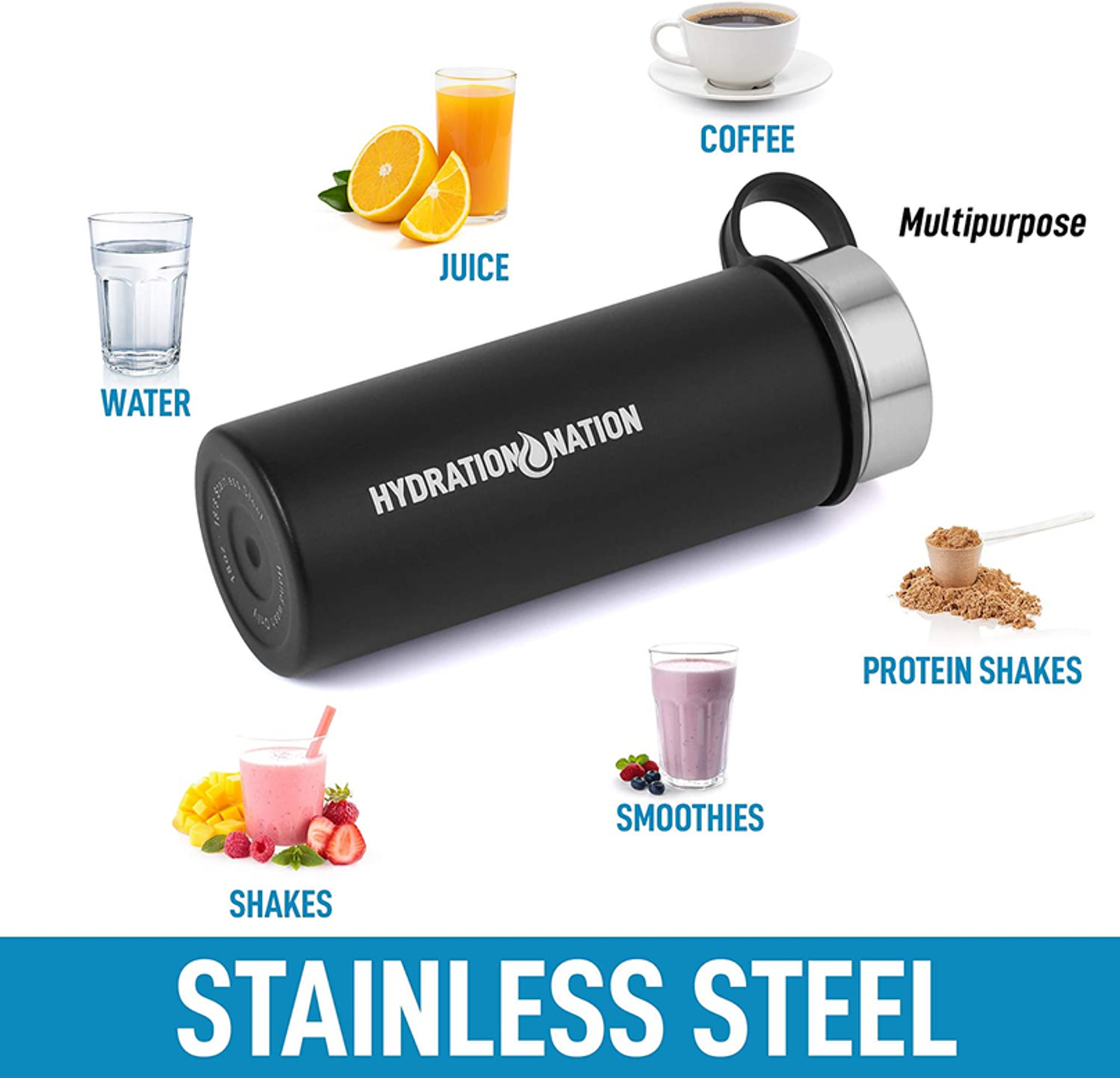 Hydration Nation Thermo Insulated Water Bottle