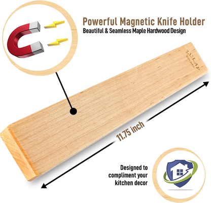 Acacia Wood Magnetic Knife Holder
