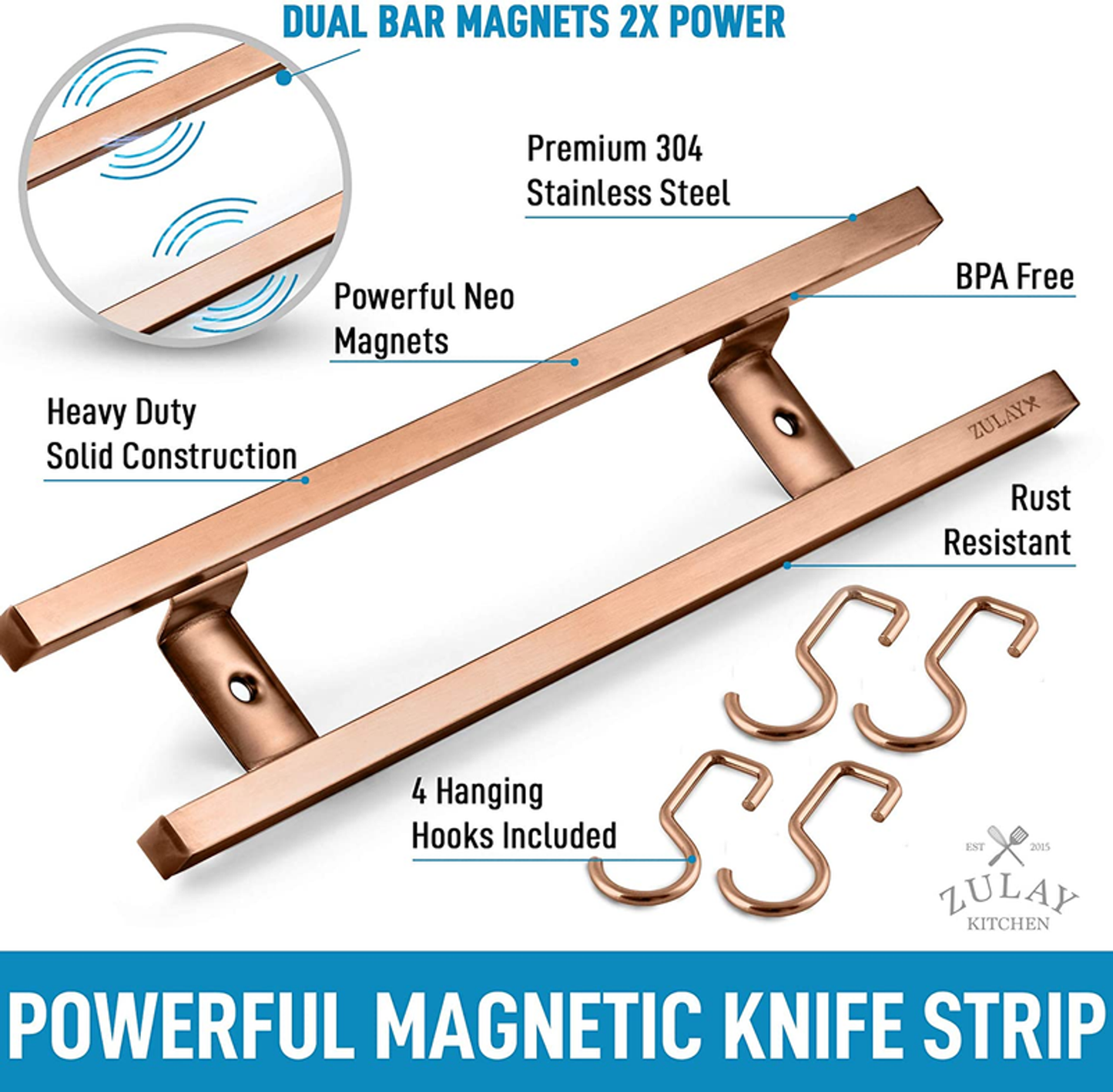 Stainless Steel Magnetic Knife Holder