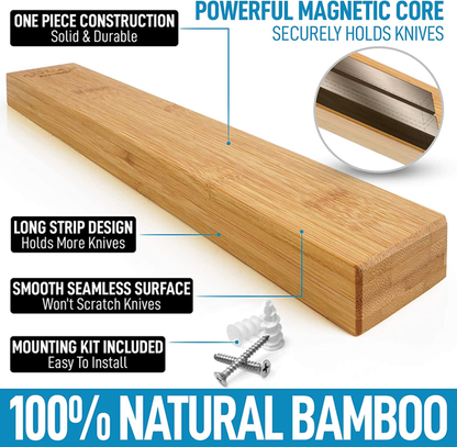 Wooden Magnetic Knife Strip