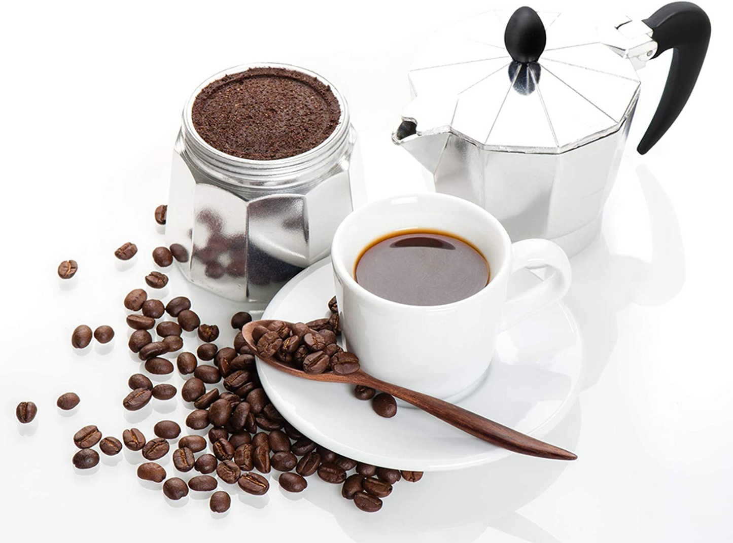 Italian Espresso Maker - Curved Handle