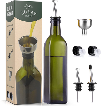 Olive Oil Dispenser Bottle with Accessories
