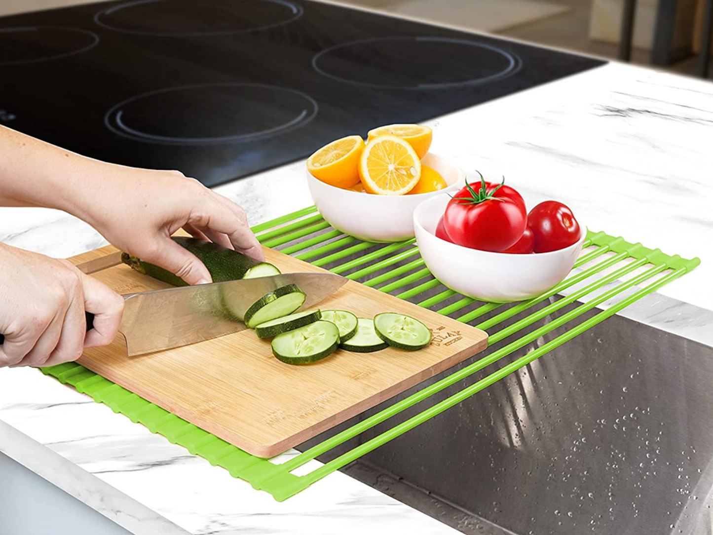 Multipurpose Roll-Up Sink Drying Rack