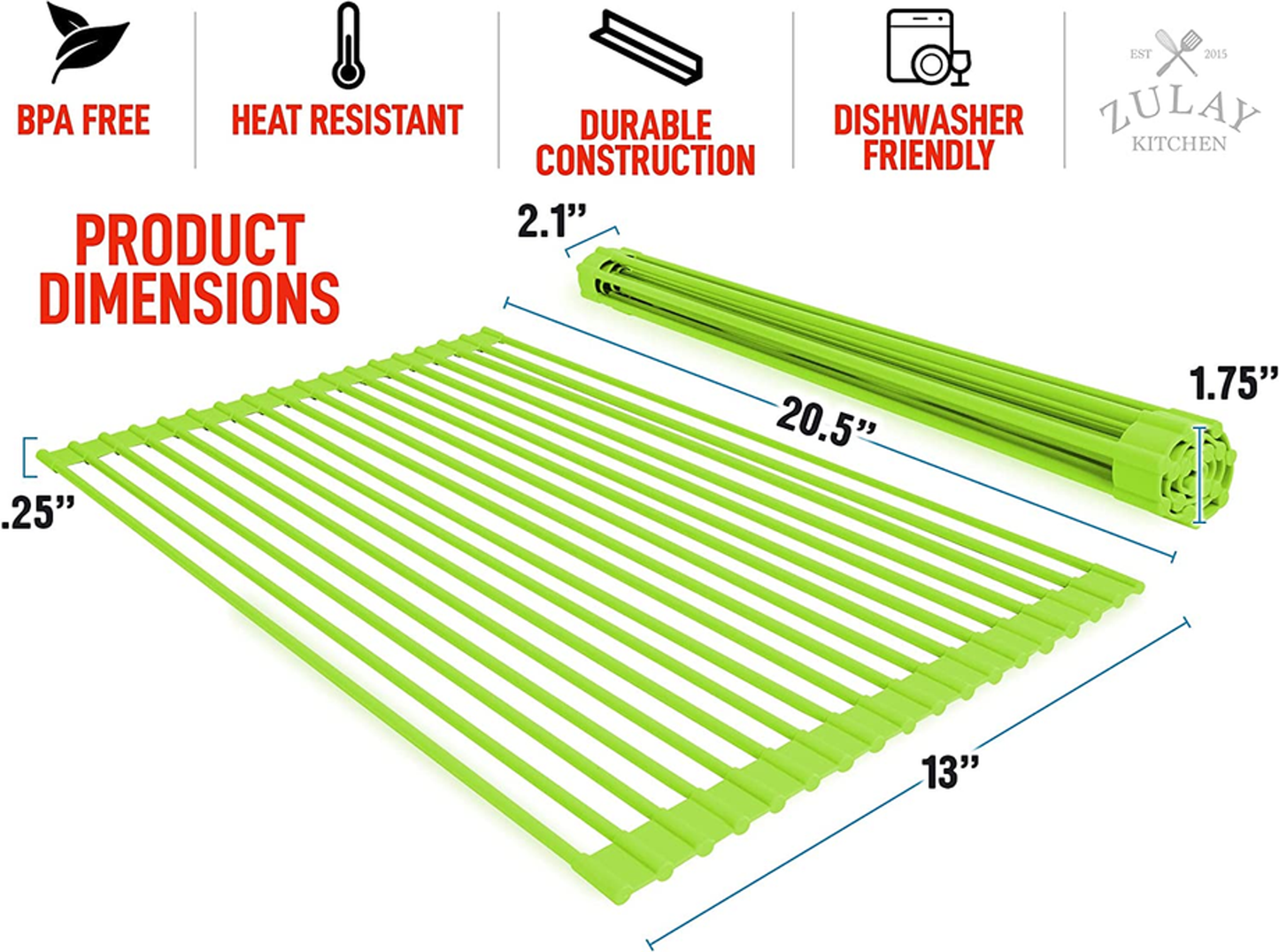 Multipurpose Roll-Up Sink Drying Rack