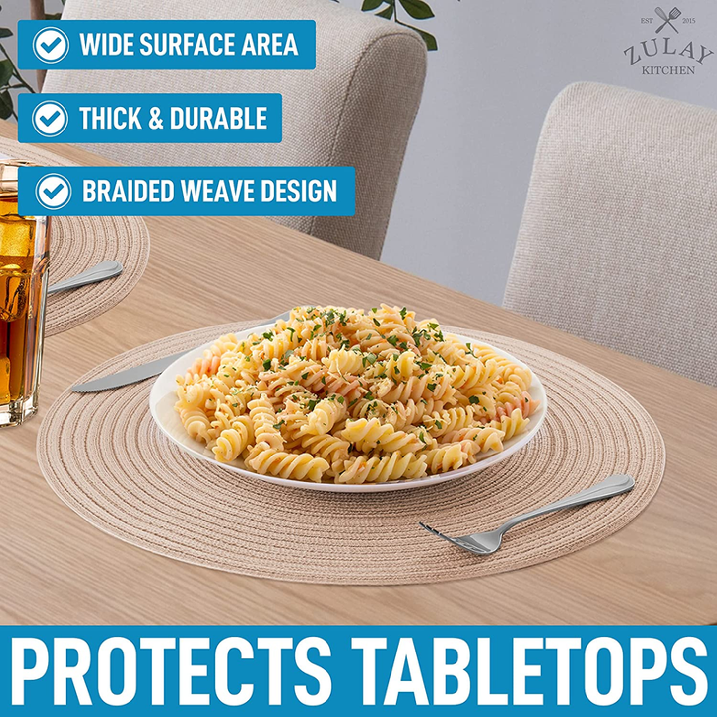 Round Placemats Braided