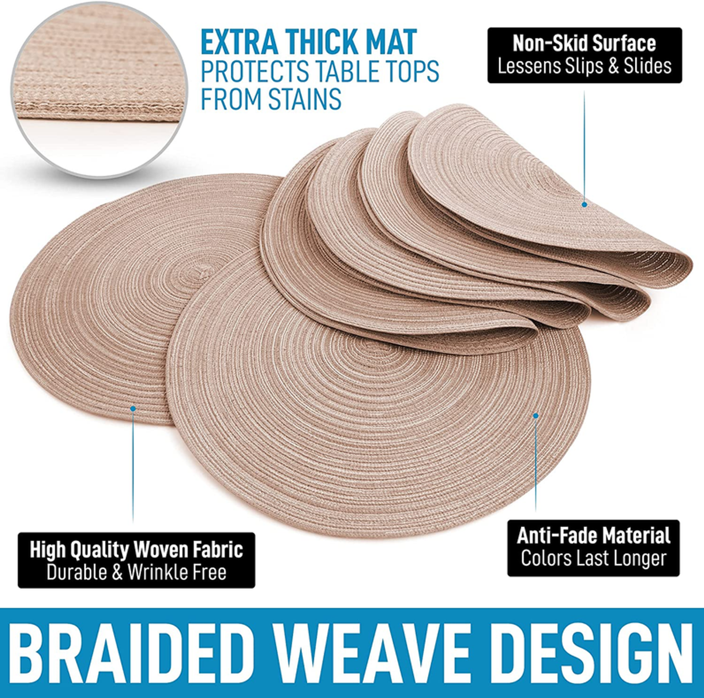 Round Placemats Braided