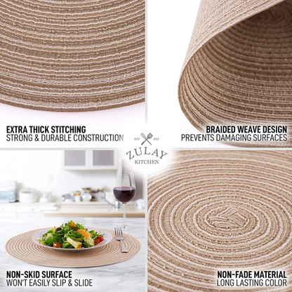 Round Placemats Braided