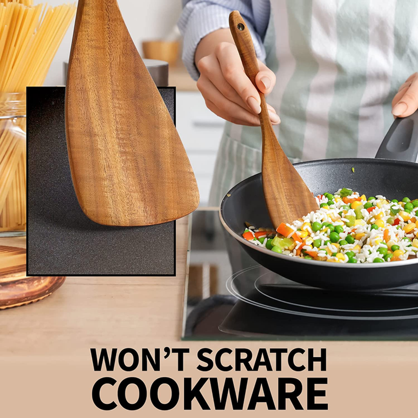 Teak Wooden Cooking Spoons
