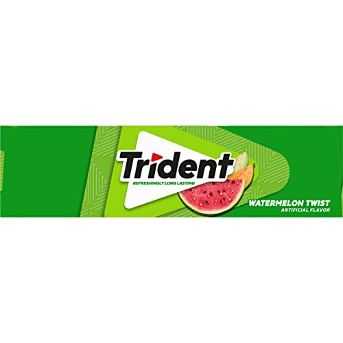 Trident Watermelon Twist Sugar Free Gum, 12 Packs of 14 Pieces (168 Total Pieces)