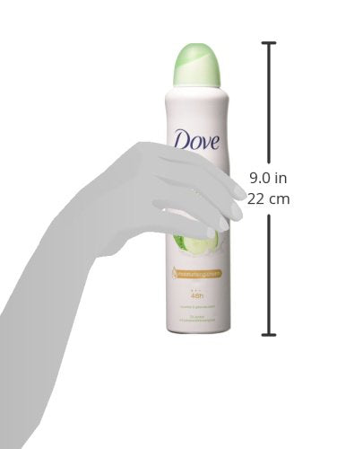Dove Anti-Perspirant Deodorant Spray, Cucumber & Green Tea, Dry 48 Hour Protection 150 Ml (Pack of 6)