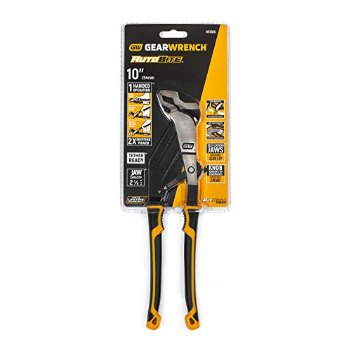 GEARWRENCH 6" PITBULL Auto-Bite Tongue & Groove Dual Material Pliers - 82590C
