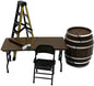 AEW Table, Ladder, Chair, Sledgehammer, and Barrel Hardcore Wrestling Action Figure 5 Piece Accessory Pack