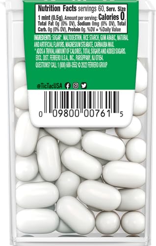Tic Tac Orange Flavored Mints, Bulk 12 Pack, On-The-Go Refreshment, 1 Oz Each