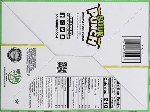 Sour Punch Rainbow Sour Straws, 2 Ounce (Pack of 24)
